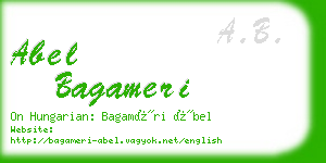 abel bagameri business card